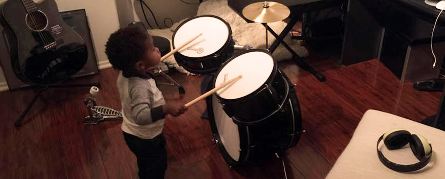 One year old prodigy drummer