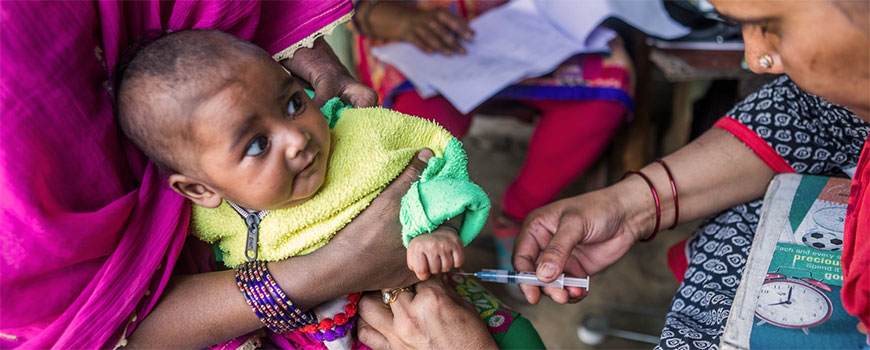 UNICEF reaches almost half of the world's children with life-saving vaccines